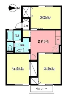 ビューバレーKIII【1階】の間取り