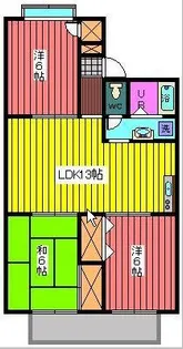 メゾンアイクル【2階】の間取り