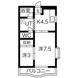 アイランド関口【1階】の間取り