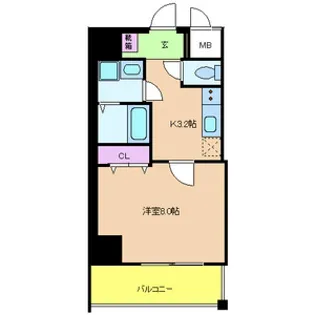 マーブルコート新町【7階】の間取り
