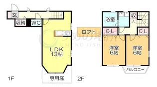 カーサキャッスル【1階】の間取り