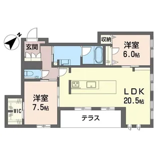 風香 北鎌倉【1階】の間取り