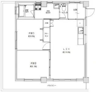 RIVER SIDE 西早稲田【4階】の間取り