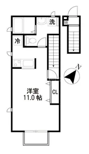 エスポワールB棟【2階】の間取り