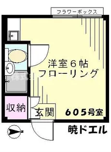 暁ドエル(アカツキドエル)【6階】の間取り