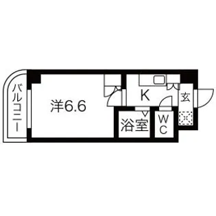 ドミール桜川II【4階】の間取り
