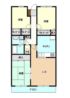 グリーンパレス【3階】の間取り