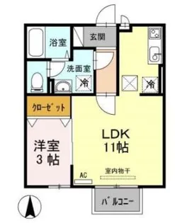 モナリエ東手城【1階】の間取り