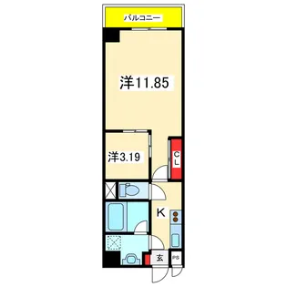 ルネスH笹口【6階】の間取り