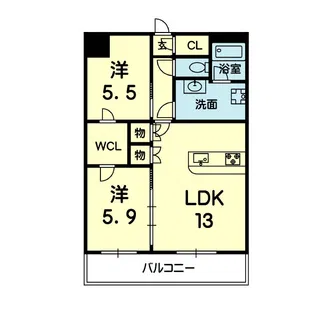 ラ・レジェンダ九品寺【6階】の間取り