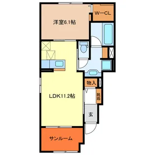 アルバーダ雅I【1階】の間取り