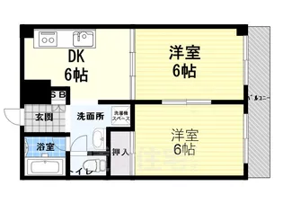 カルム緑地公園2【4階】の間取り