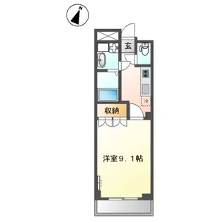 プランドールII【1階】の間取り