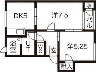 ミルリジェールC【1階】の間取り