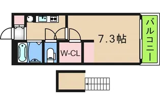 サンクチュアリ北津守【2階】の間取り