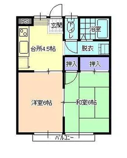 コーポまつうら【2階】の間取り