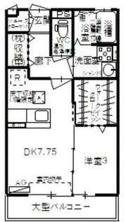 シャンボールA【2階】の間取り
