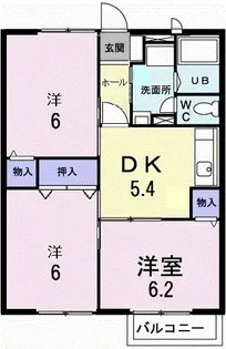 オークヒルズC【2階】の間取り