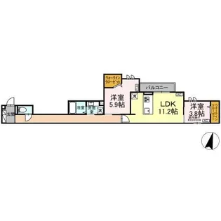 セレスティア扇VIII【2階】の間取り