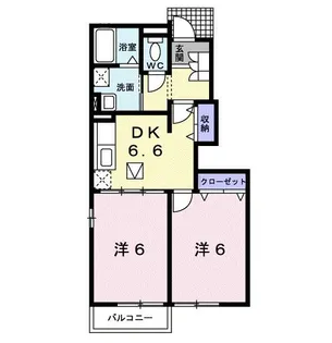 ガーデン・フラッツ【1階】の間取り