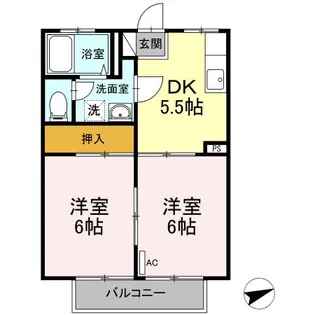 グロースK【1階】の間取り