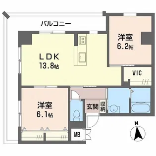 ヴィオーラ中山下【3階】の間取り