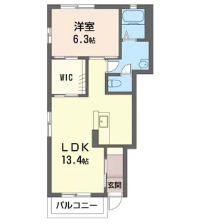 フォンテーヌブローB【1階】の間取り
