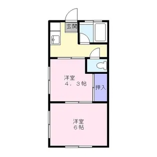 カトレアハイツ【2階】の間取り
