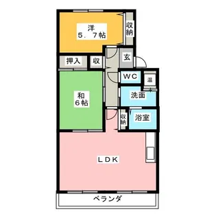 ラヴィーヌ新西方【3階】の間取り