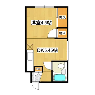 セブンコーポ【1階】の間取り
