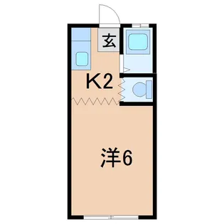 ハイツ宍戸【1階】の間取り