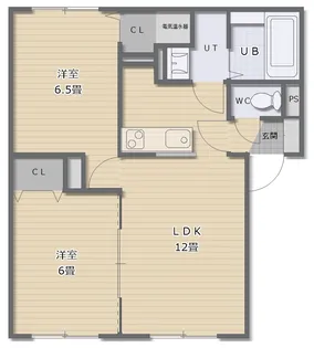 クレア東山B【1階】の間取り