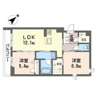 ヴィア・ソーレ【2階】の間取り