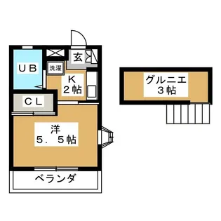 スクエア2【2階】の間取り