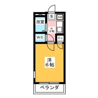 キャッスルハウス田園【2階】の間取り