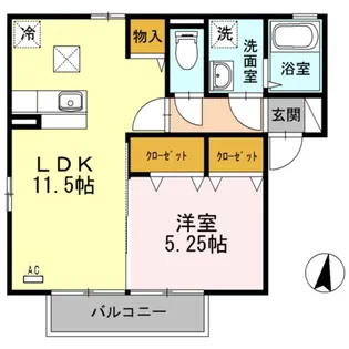 ウィルモアK・T【1階】の間取り