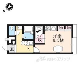 レオパレスアーネスト【1階】の間取り