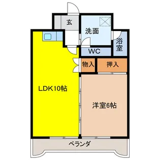 岐阜県岐阜市神明町2【マンション】の間取り