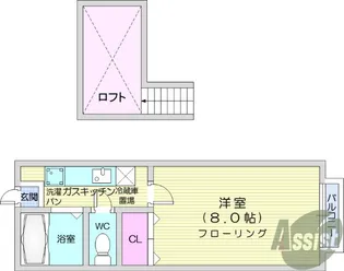 ホワイトキャッスル遠見塚12番館【2階】の間取り