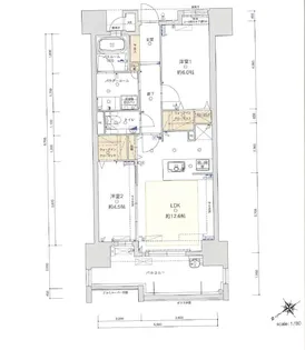 アクタス籠町グランミライ【7階】の間取り