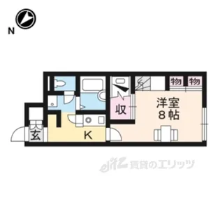 レオパレスRakuen【1階】の間取り