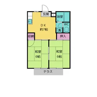 シティハイツ室山【1階】の間取り