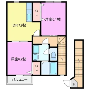 ミレニアJ・K I【2階】の間取り