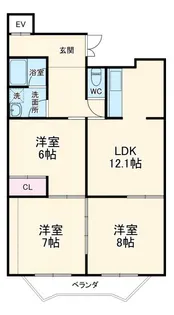 アプリシェイテ【3階】の間取り