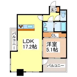 アレンタワー新八代【7階】の間取り