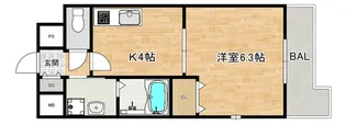 大阪府大阪市天王寺区大道3【マンション】の間取り