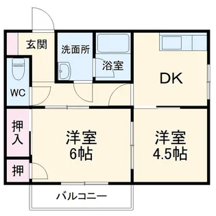 テンプレート若松【2階】の間取り