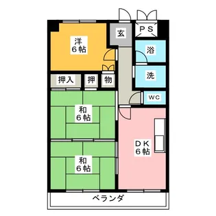 フジハイツ【6階】の間取り