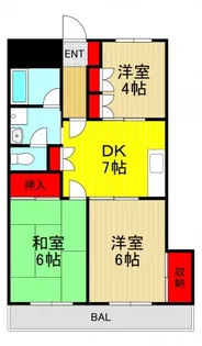 ハイツニューエイト【1階】の間取り