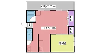 グランドハイツ浜甲子園【2階】の間取り